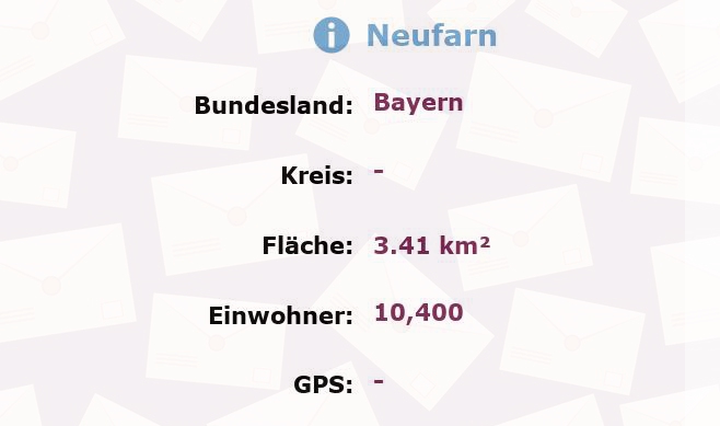 1 Postleitzahl in Neufarn, Bayern