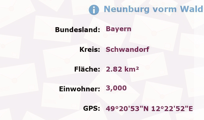 1 Postleitzahl in Neunburg vorm Wald, Bayern