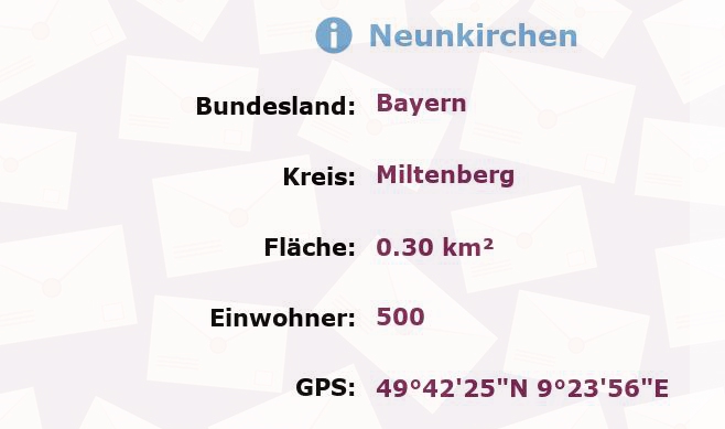 1 Postleitzahl in Neunkirchen, Bayern