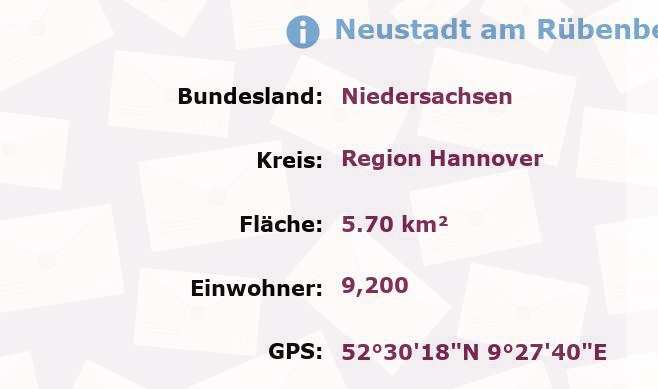 1 Postleitzahl in Neustadt am Rübenberge, Niedersachsen