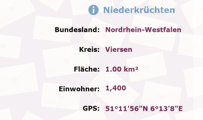 1 Postleitzahl in Niederkrüchten, Nordrhein-Westfalen