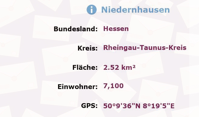 1 Postleitzahl in Niedernhausen, Hessen