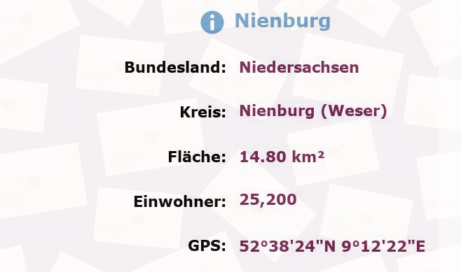 1 Postleitzahl in Nienburg, Niedersachsen