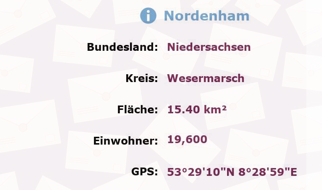 1 Postleitzahl in Nordenham, Niedersachsen