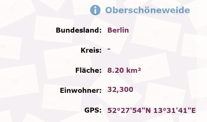 2 Postleitzahlen in Oberschöneweide, Berlin