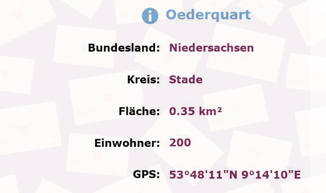 1 Postleitzahl in Oederquart, Niedersachsen