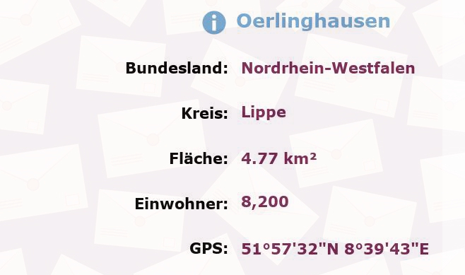 1 Postleitzahl in Oerlinghausen, Nordrhein-Westfalen