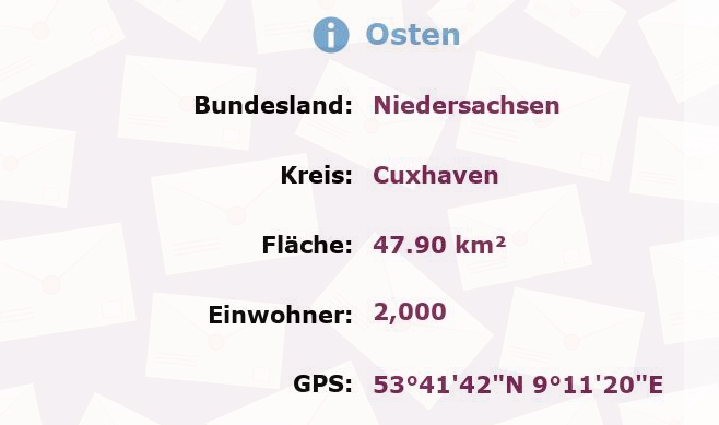 1 Postleitzahl in Osten, Niedersachsen