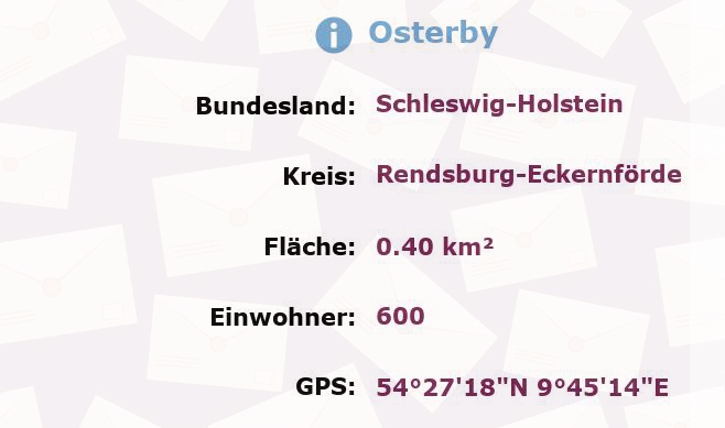 1 Postleitzahl in Osterby, Schleswig-Holstein