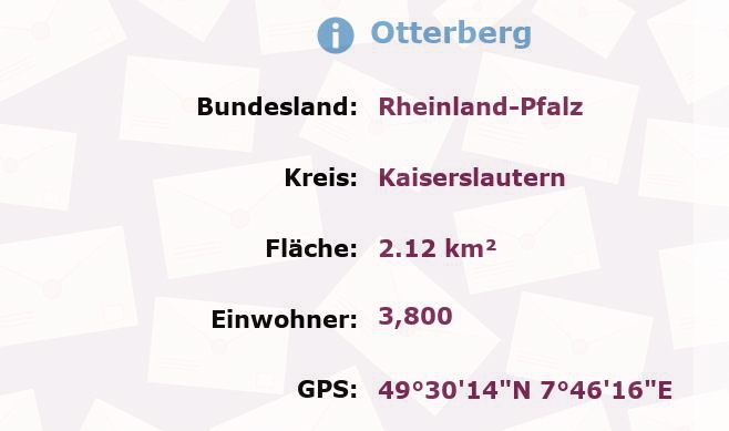 1 Postleitzahl in Otterberg, Rheinland-Pfalz