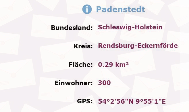 1 Postleitzahl in Padenstedt, Schleswig-Holstein