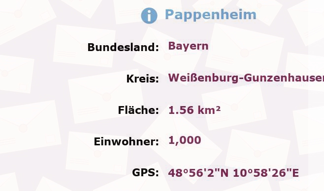 1 Postleitzahl in Pappenheim, Bayern