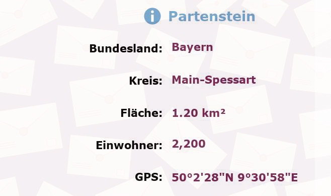 1 Postleitzahl in Partenstein, Bayern