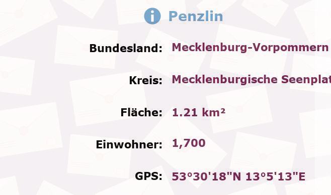 1 Postleitzahl in Penzlin, Mecklenburg-Vorpommern