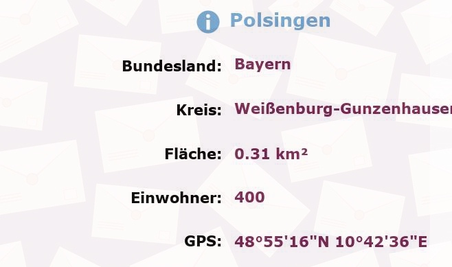 1 Postleitzahl in Polsingen, Bayern