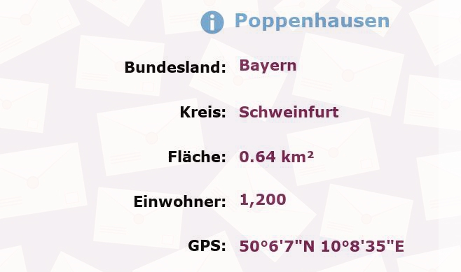 1 Postleitzahl in Poppenhausen, Bayern