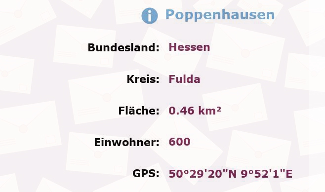 1 Postleitzahl in Poppenhausen, Hessen