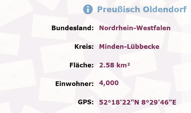 1 Postleitzahl in Preußisch Oldendorf, Nordrhein-Westfalen