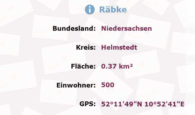 1 Postleitzahl in Räbke, Niedersachsen