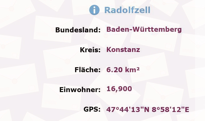 1 Postleitzahl in Radolfzell, Baden-Württemberg