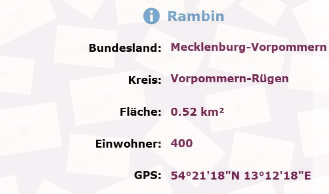 1 Postleitzahl in Rambin, Mecklenburg-Vorpommern