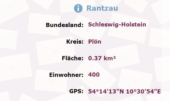 1 Postleitzahl in Rantzau, Schleswig-Holstein