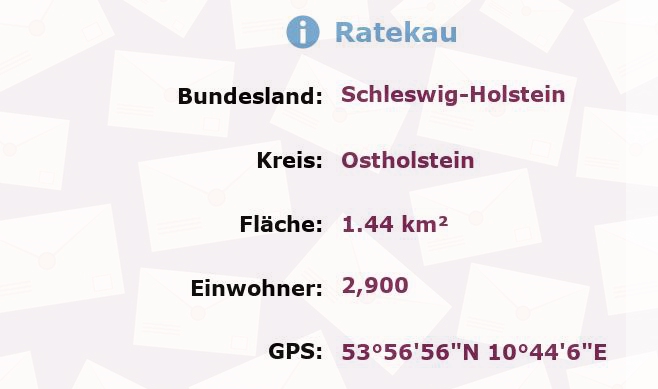 1 Postleitzahl in Ratekau, Schleswig-Holstein