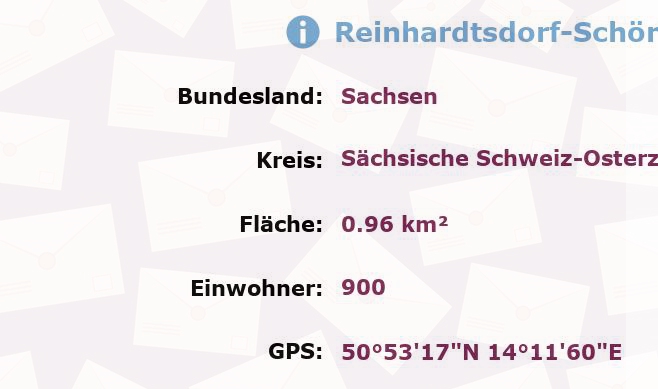 1 Postleitzahl in Reinhardtsdorf-Schöna, Sachsen