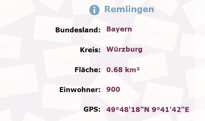 1 Postleitzahl in Remlingen, Bayern