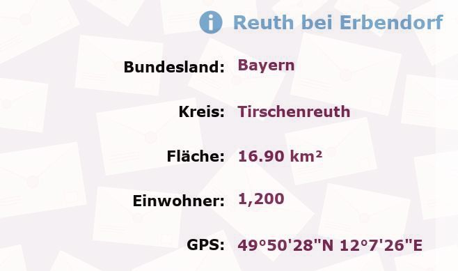 1 Postleitzahl in Reuth bei Erbendorf, Bayern