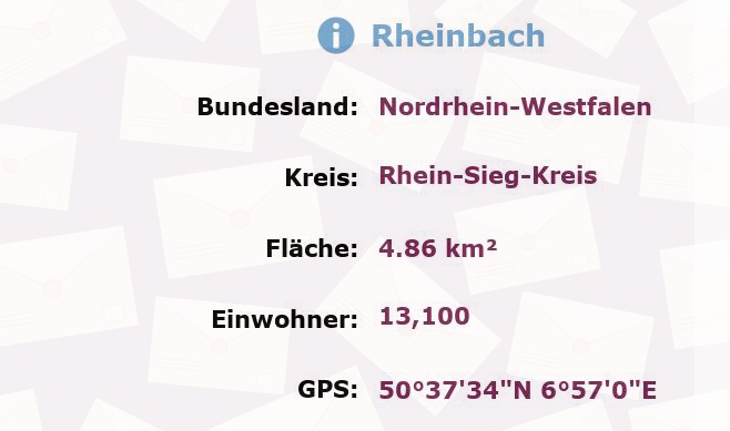 1 Postleitzahl in Rheinbach, Nordrhein-Westfalen