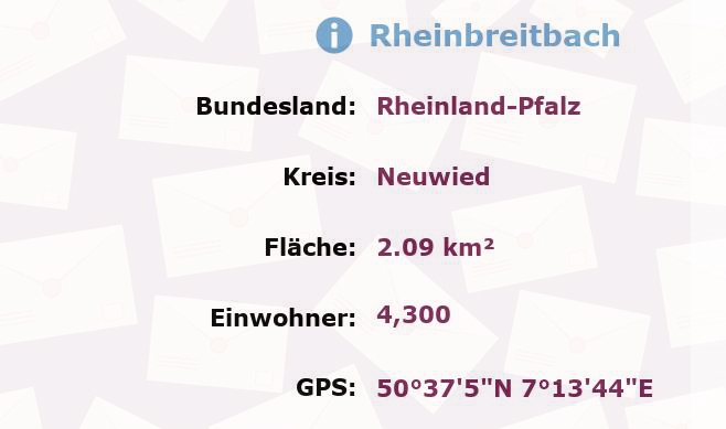 1 Postleitzahl in Rheinbreitbach, Rheinland-Pfalz