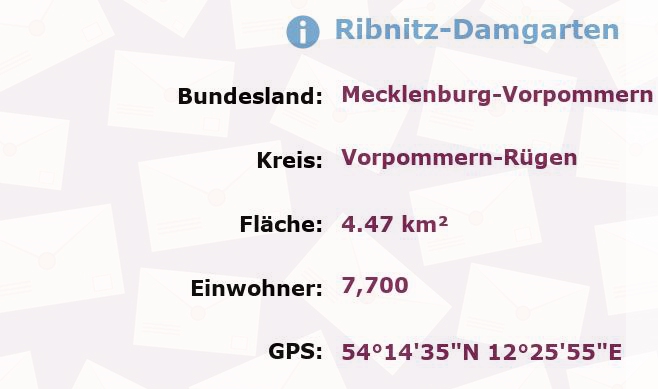 1 Postleitzahl in Ribnitz-Damgarten, Mecklenburg-Vorpommern