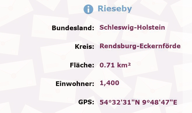 1 Postleitzahl in Rieseby, Schleswig-Holstein