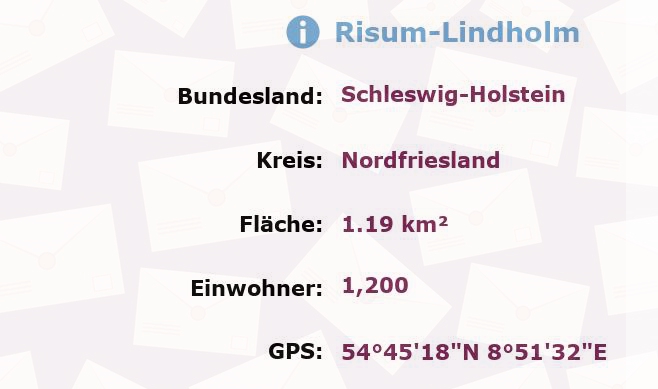 1 Postleitzahl in Risum-Lindholm, Schleswig-Holstein