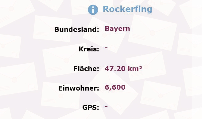 1 Postleitzahl in Rockerfing, Bayern