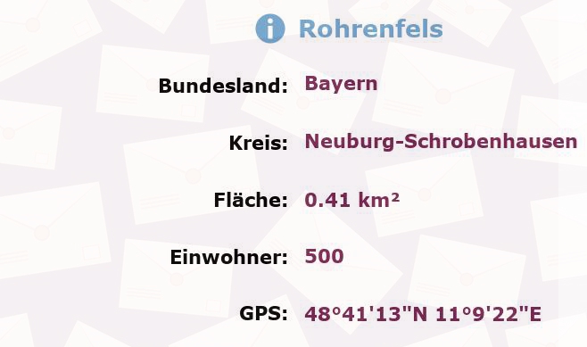 1 Postleitzahl in Rohrenfels, Bayern