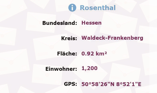 1 Postleitzahl in Rosenthal, Hessen