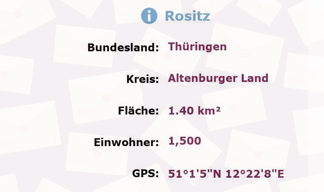 1 Postleitzahl in Rositz, Thüringen