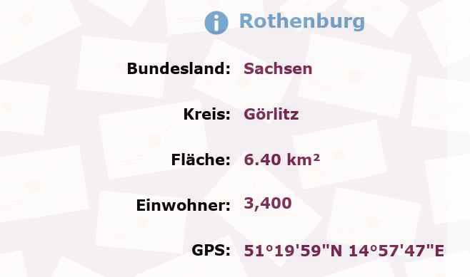 1 Postleitzahl in Rothenburg, Sachsen