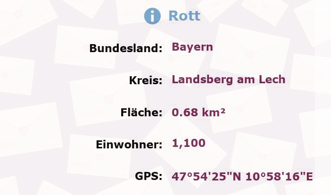 1 Postleitzahl in Rott, Bayern