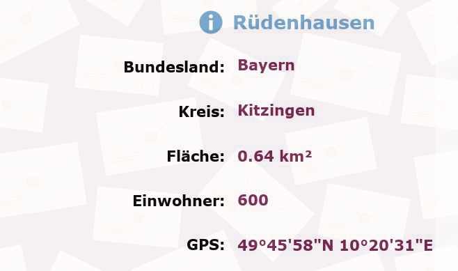 1 Postleitzahl in Rüdenhausen, Bayern