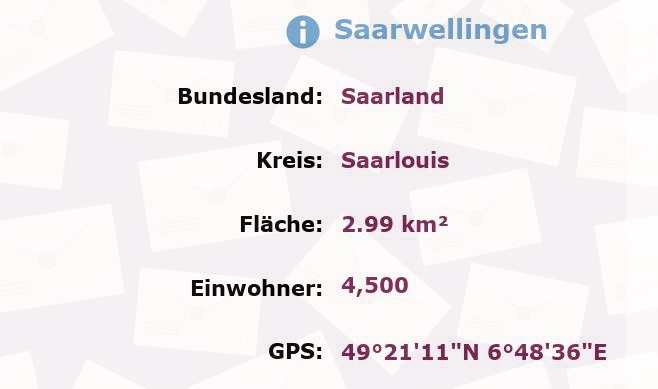 1 Postleitzahl in Saarwellingen, Saarland