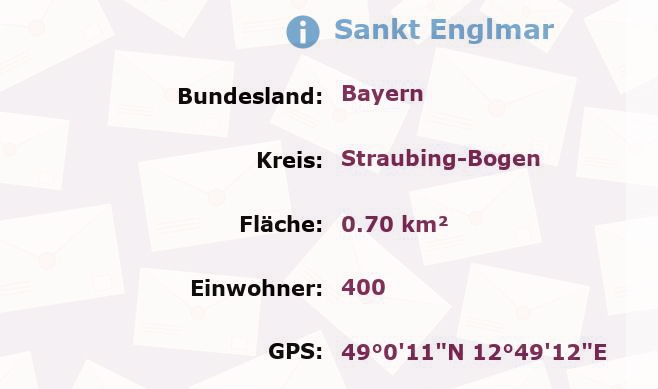 1 Postleitzahl in Sankt Englmar, Bayern