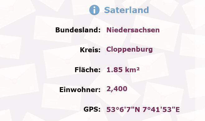 1 Postleitzahl in Saterland, Niedersachsen