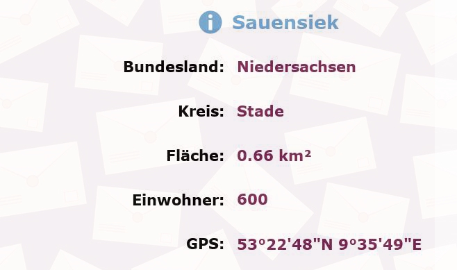 1 Postleitzahl in Sauensiek, Niedersachsen