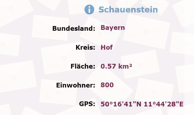 1 Postleitzahl in Schauenstein, Bayern