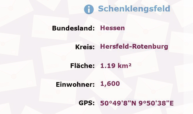 1 Postleitzahl in Schenklengsfeld, Hessen