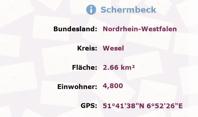 1 Postleitzahl in Schermbeck, Nordrhein-Westfalen