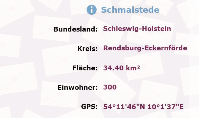 1 Postleitzahl in Schmalstede, Schleswig-Holstein